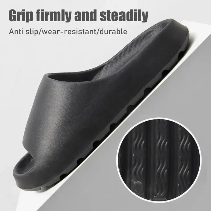 Unisex House Shoes Non-Slip thick Soft Platform Slide Sandals for