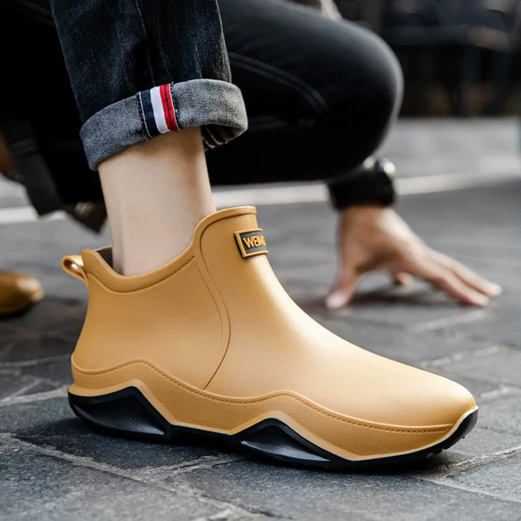 Fashionable Men & Women’s Ankle Rain Boots Anti-Slip Waterproof Shoes