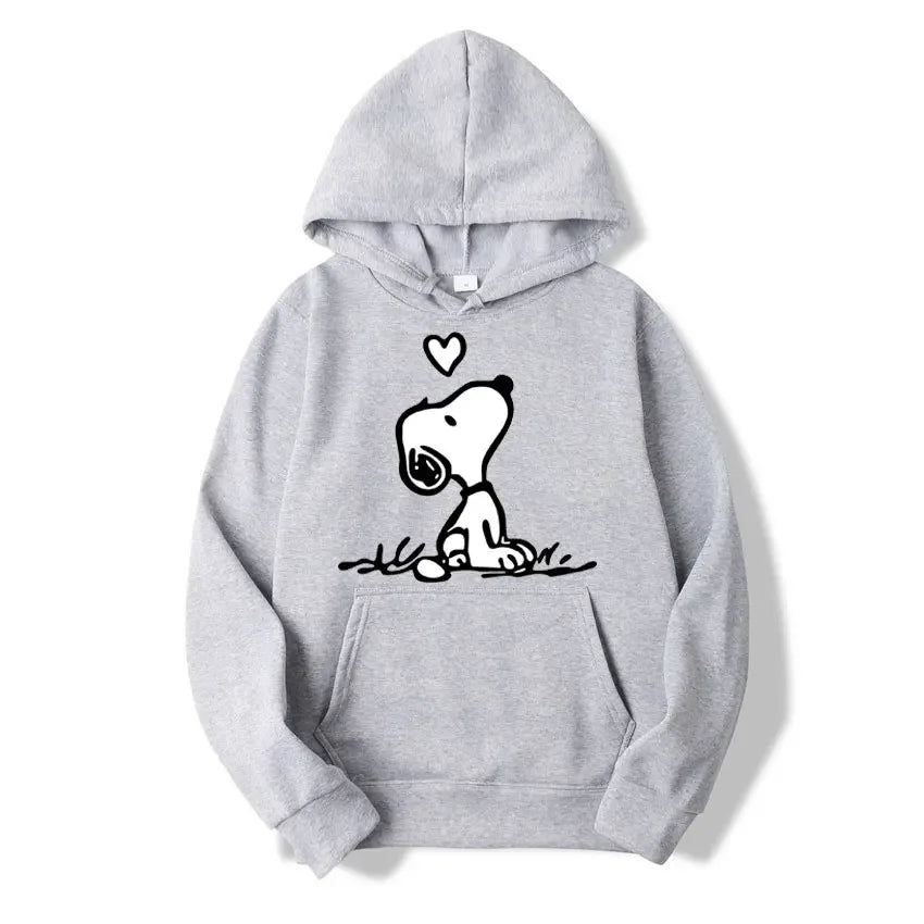 American Cartoon Comics Snoopy Hoodie Women Man Pullover Tops Spring