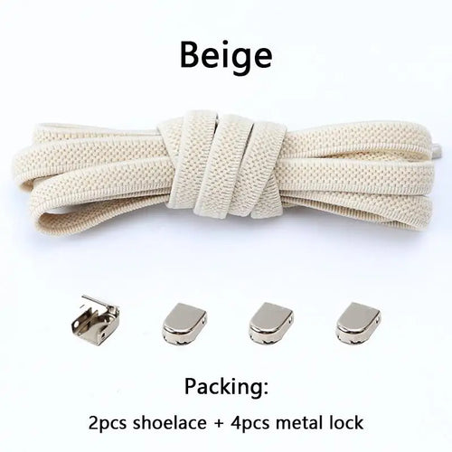 No tie Shoe laces Elastic laces Sneakers Flat Shoelaces without ties