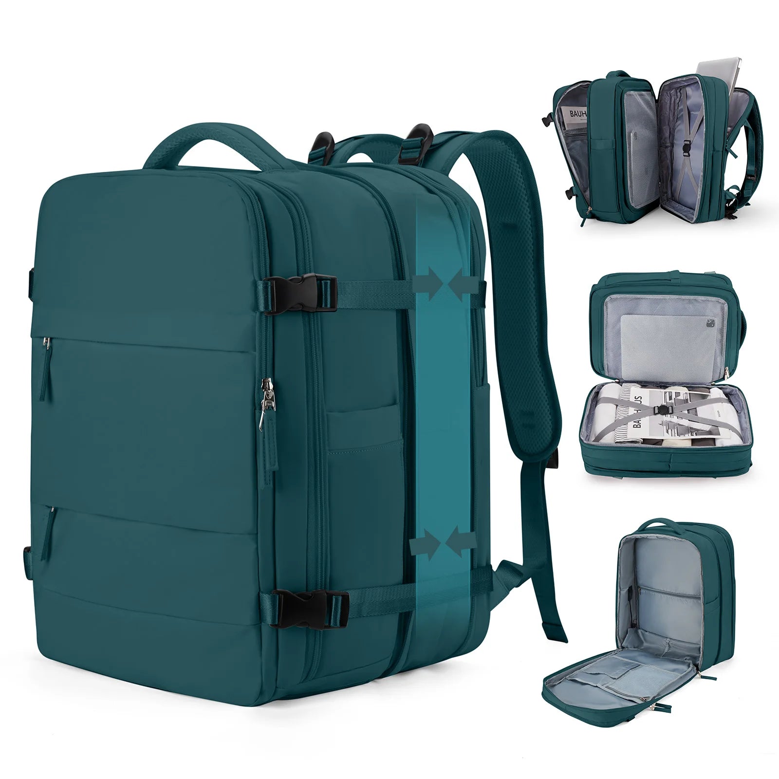 Men Business Travel Backpack Expandable USB Bag, Business Waterproof