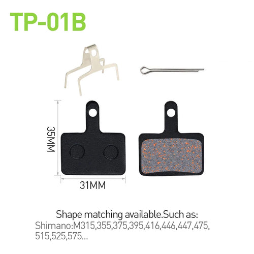 2 Pairs (4 pcs) MTB Bicycle Hydraulic Disc Brake Pads For SHIMANO SRAM