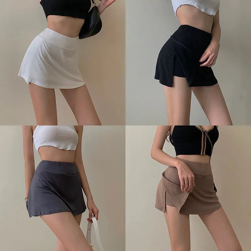 Tennis Skirt Women High Waist Sexy Girl Tight Bag Hip Short Skirt