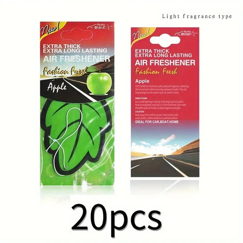 3-60pcs Car Air Freshener Natural Scented Tea Paper Auto Hanging