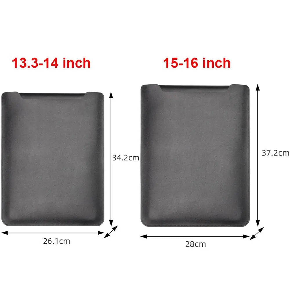 13 14 15 inch Laptop Sleeve Case Ultra Thin PU Leather Ultrabook Cover