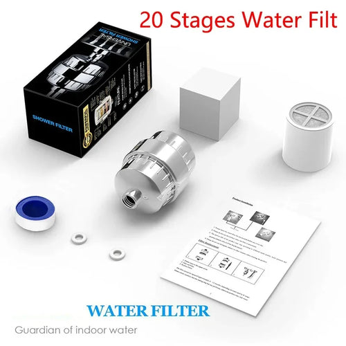 15-20 Stages High Output Shower Water Filter Remove Chlorine Heavy