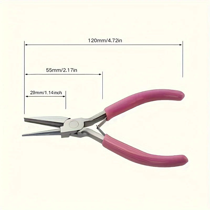 5-inch professional round concave pliers, used for jewelry making mini