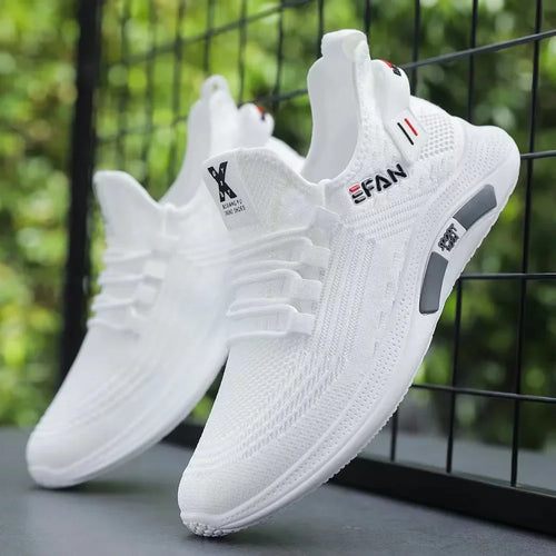 Spring White Casual Shoes Breathable Non-slip Walking Sneakers Men