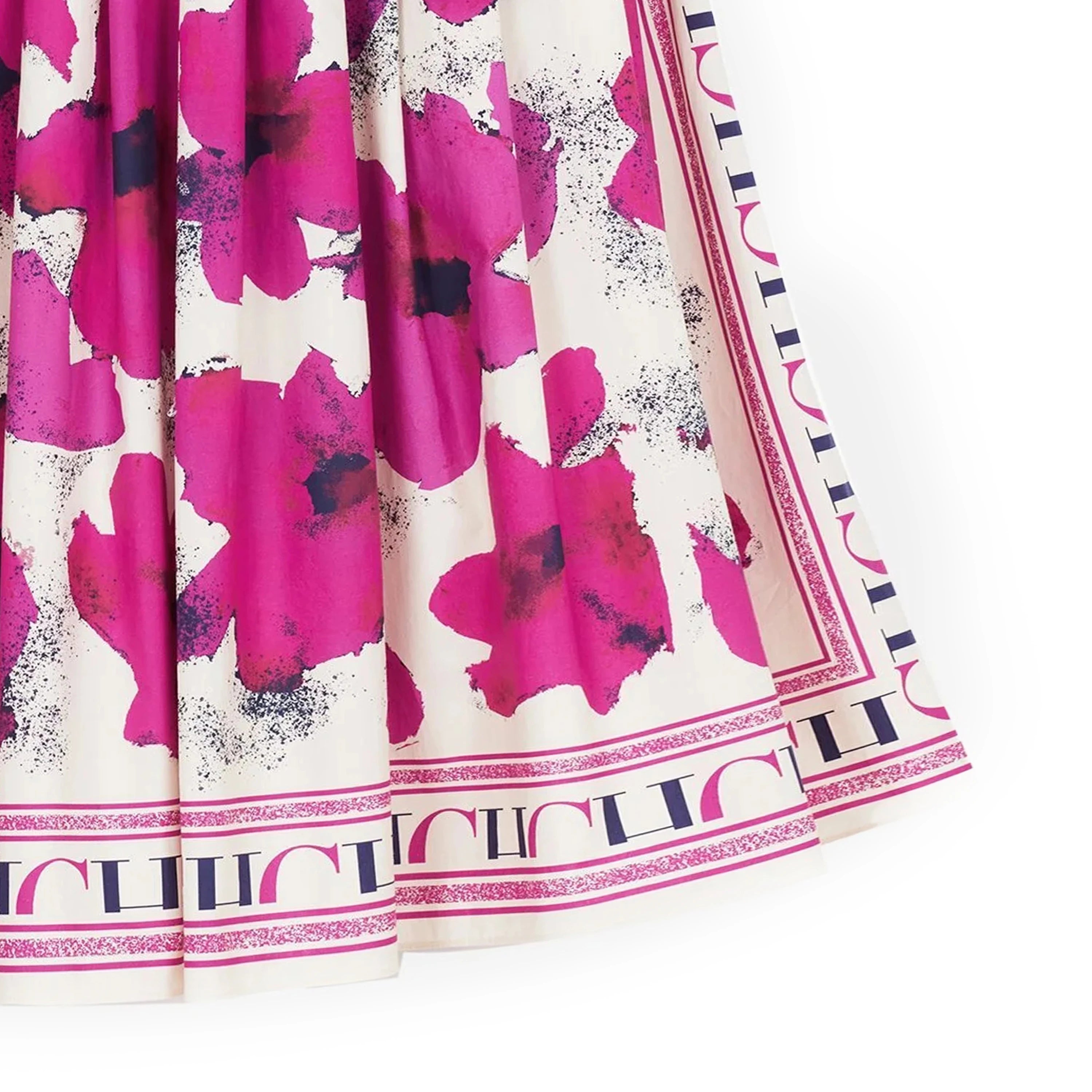 CHCH Women's Dress New Long sleeved Shirt Long Skirt Flower Print