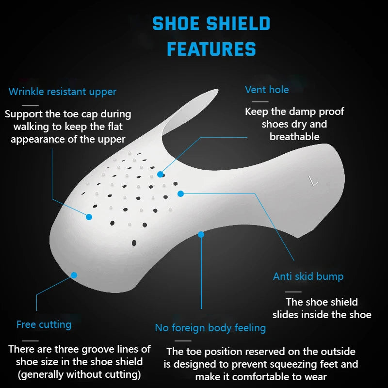 1 Pair Anti Crease Shoe Head Protector for Casual Sneaker Anti Wrinkle