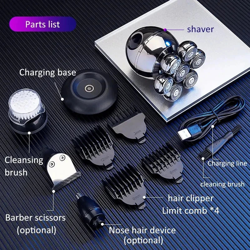 Electric Shaver 7D Floating Cutter Head Base Charging Portable Men