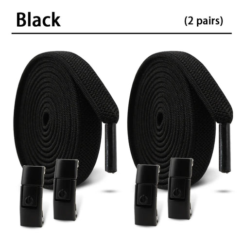 Elastic Laces Sneakers Tennis No Tie Shoe laces Lock Shoelaces without