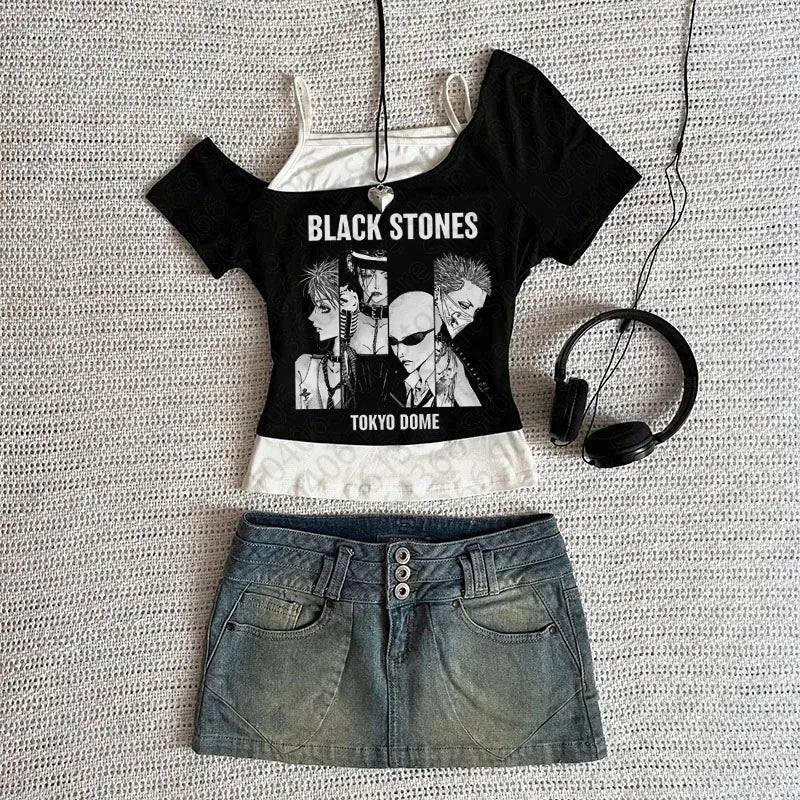 Y2k Nana Osaki Graphic T Shirts Casual Harajuku Streetwear Japanese