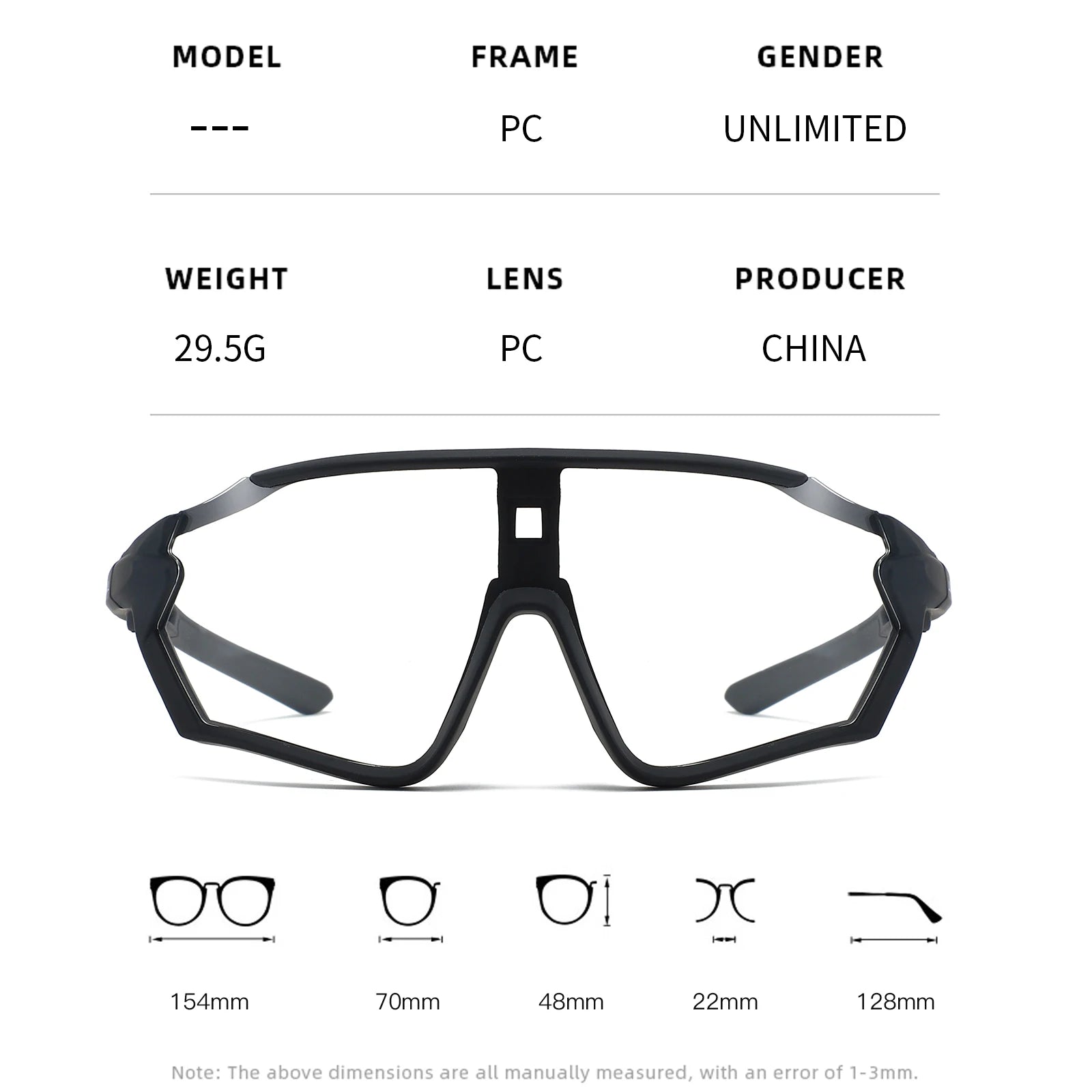 OMEKOL Brand New Photochromic Cycling Sunglasses Men Women Outdoor