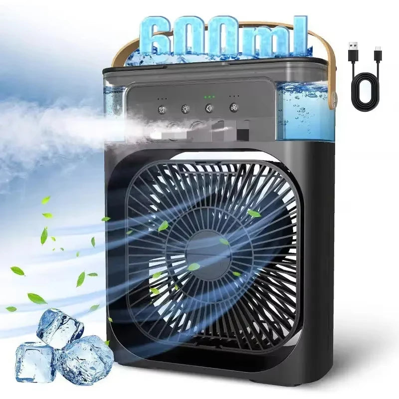 3 In 1 Fan AIr Conditioner Household Water Mist USB Fan Small Air