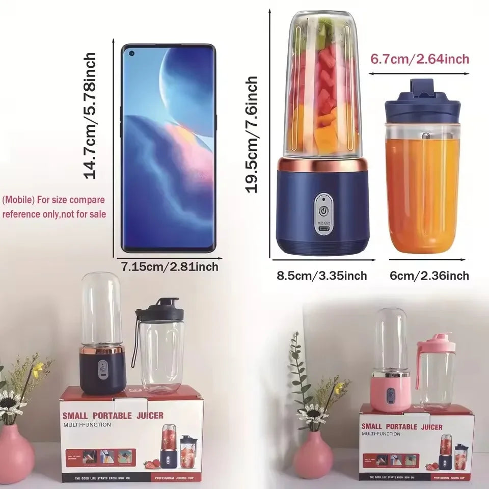 A set of dual cup juicers, multifunctional, suitable for fruits and