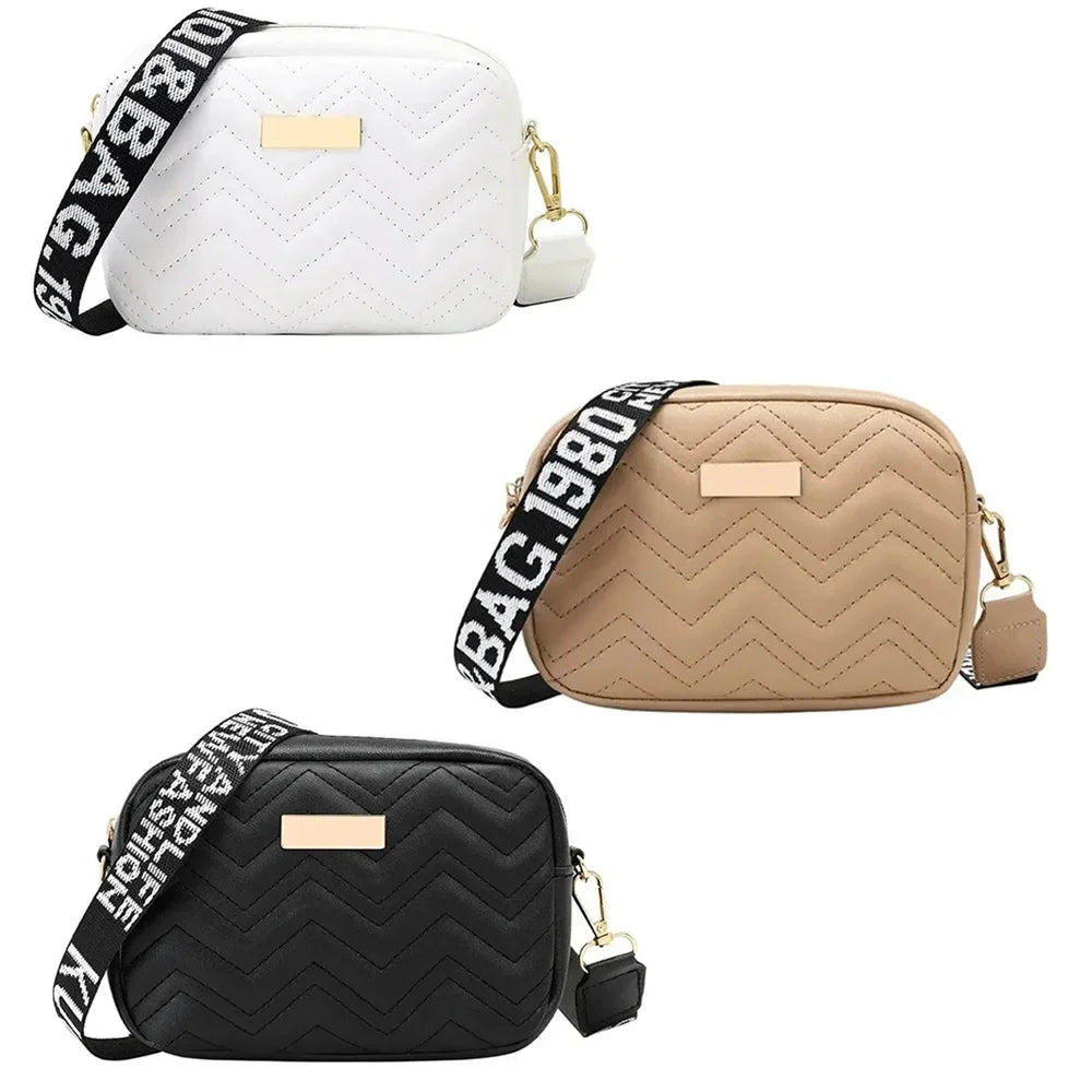 1Pcs Messenger Bag for Women Trend Lingge Embroidery Camera Female