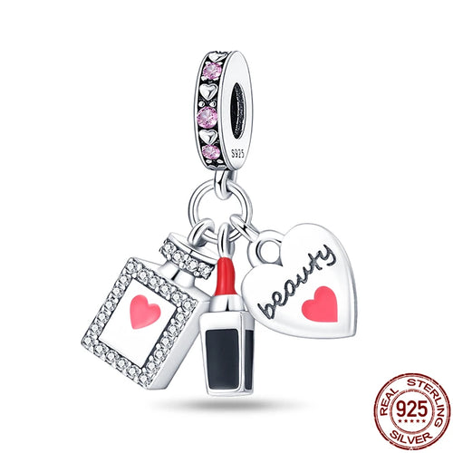 925 Sterling Silver Chameleon Luminous Firefly Butterfly Charms Beads