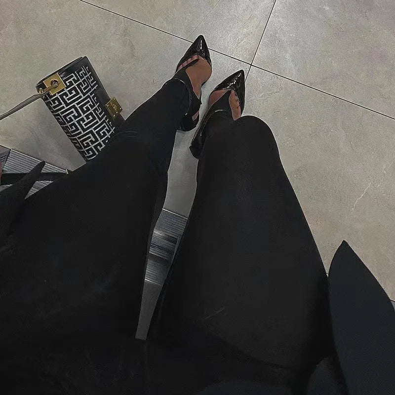 Y2K Long Korean Fashion Women Pants Spring Black High Waisted Skinny