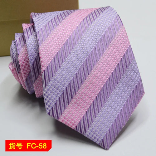 67 Styles Men's Ties Solid Color Stripe Flower Floral 7-8cm Jacquard