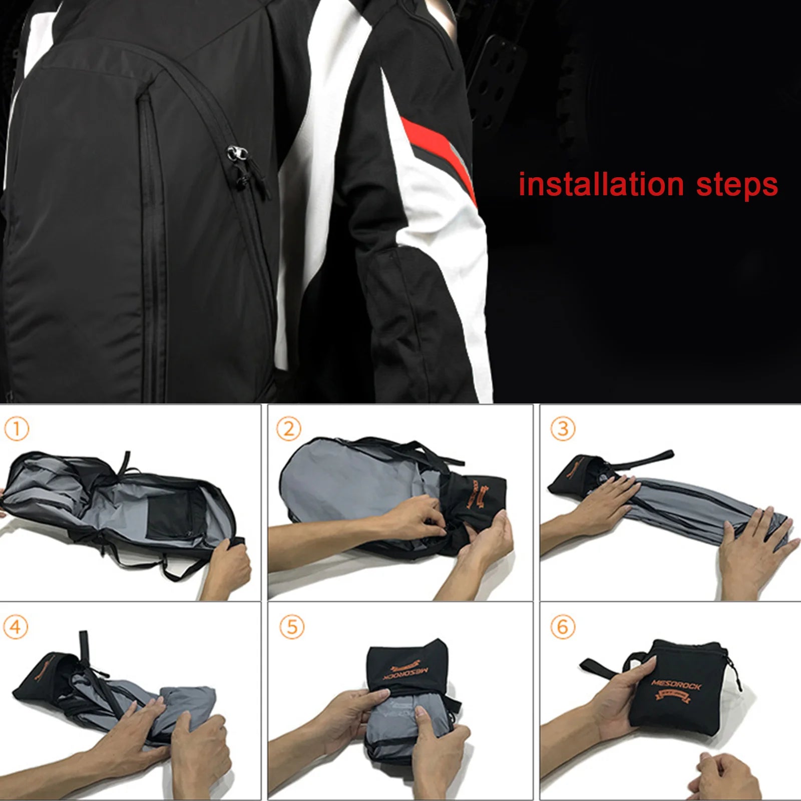 Motorcycle Travel Luggage Bags 20-28L Expandable Backpack Helmet Large