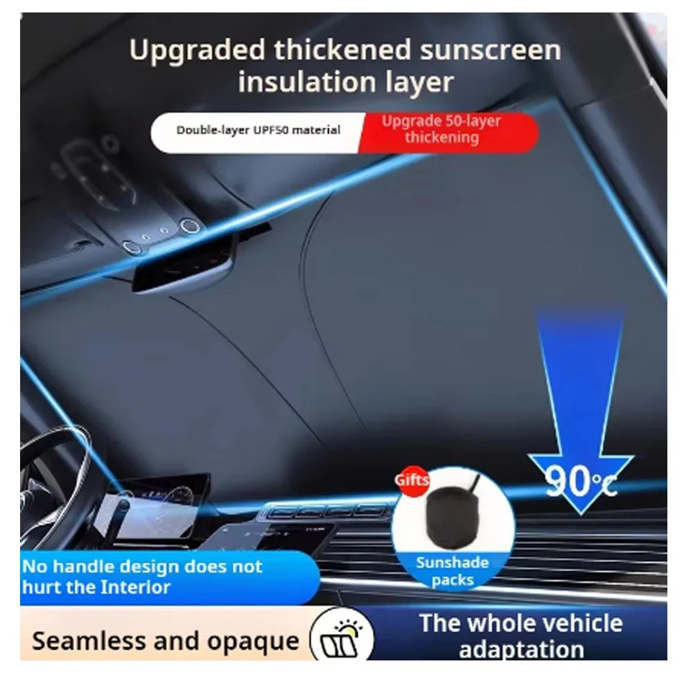 Car Sunshade UV reflection Windshield Umbrella Front Sun Shade Parasol