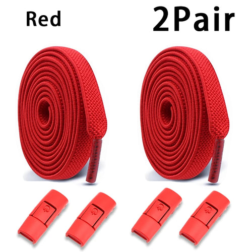 Elastic Laces Sneakers Tennis No Tie Shoe laces Lock Shoelaces without