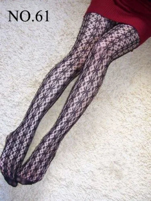 Woman Girls Gothic Cartoon Fishnet Stockings Snake Kuromies Skull