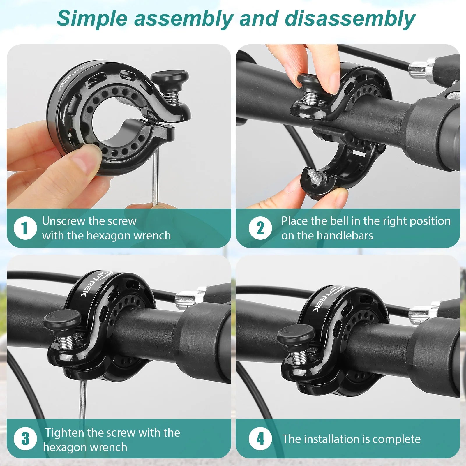 2025 New Upgrade Bicycle Bell 110dB Bell Loud Bicycle Horn Innovative