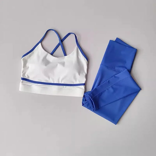 Women's Yoga Set Workout Set 2 Piece High Waist Yoga Leggings Sports