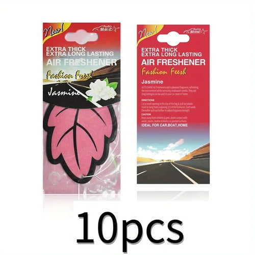 3-60pcs Car Air Freshener Natural Scented Tea Paper Auto Hanging