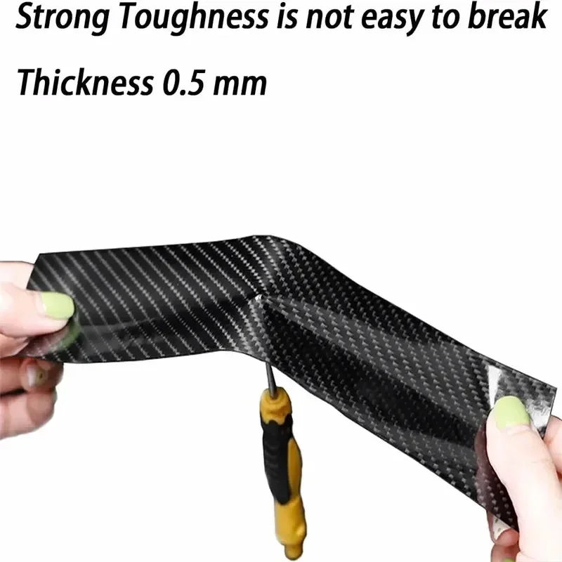 3D Carbon Fiber Car Sticker Paste Protector Strip DIY Automotive
