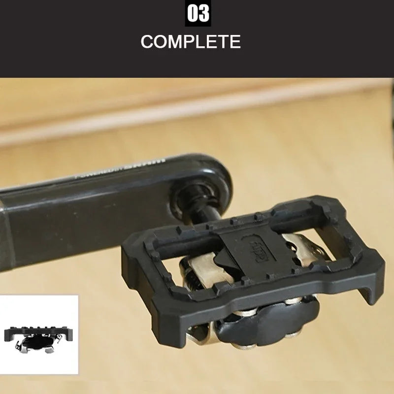 Bicycle Clipless Pedal Platform Lock Turn Flat Bike Pedals Adapter