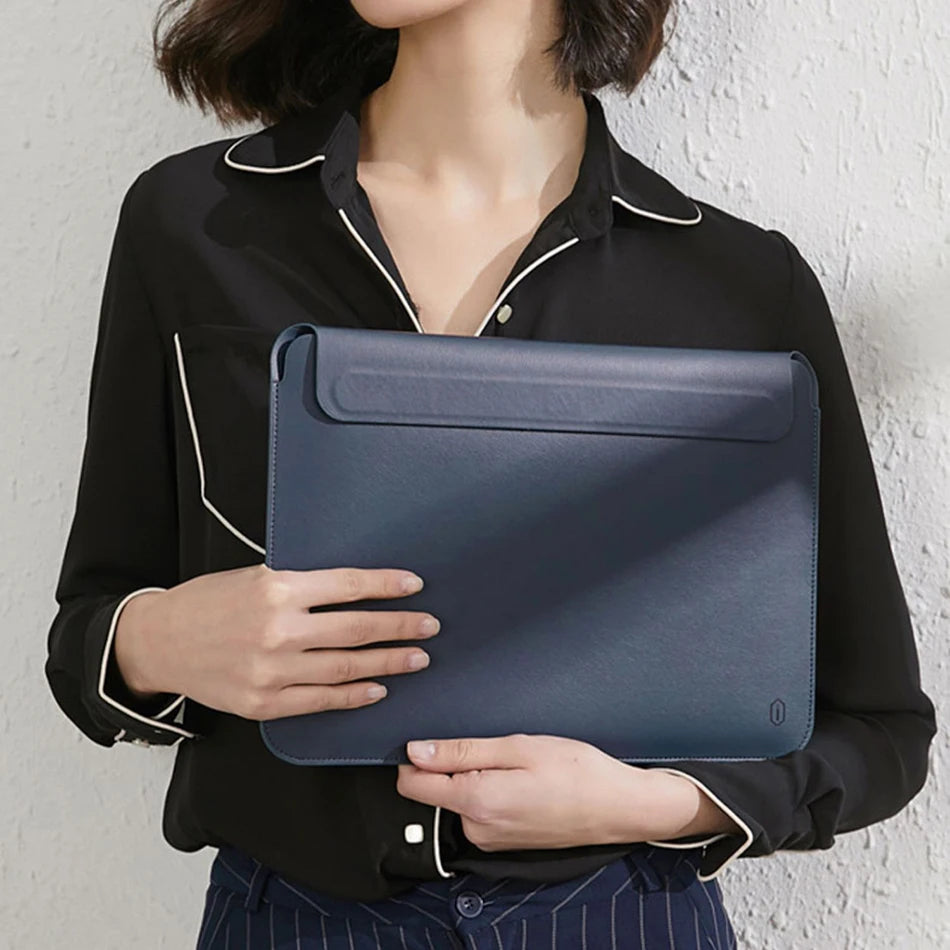 WiWU Laptop Sleeve Case for MacBook Air 13 M2 A2681 Ultra-thin Leather