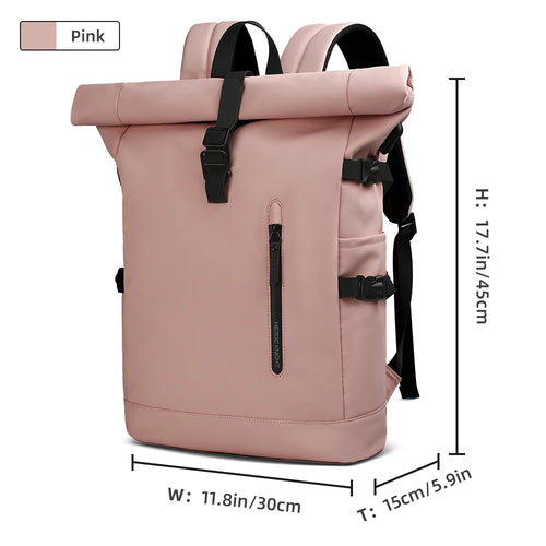 HK Expandable Travel Backpack Men Large Capacity Waterproof 15.6”