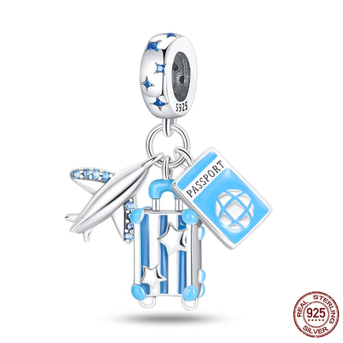 925 Sterling Silver Chameleon Luminous Firefly Butterfly Charms Beads