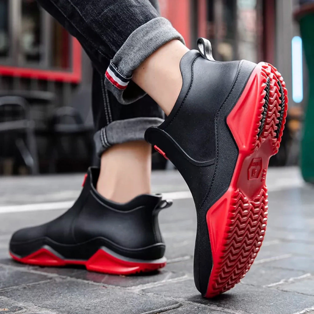 Fashionable Men & Women’s Ankle Rain Boots Anti-Slip Waterproof Shoes