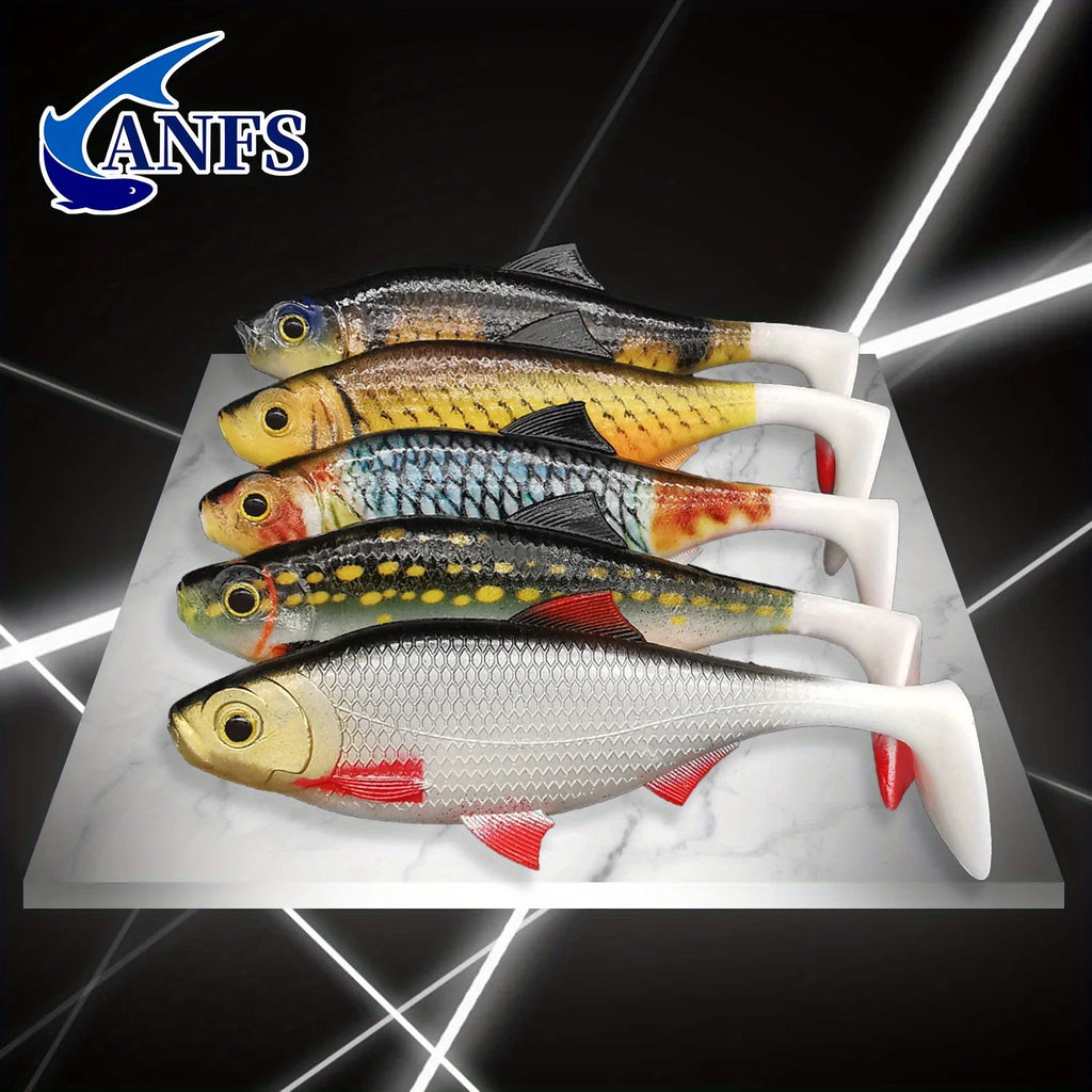 ANFS 2pcs Soft Fishing Kit 3D 14cm/5.5Inch Artificial Bait Shad Pike