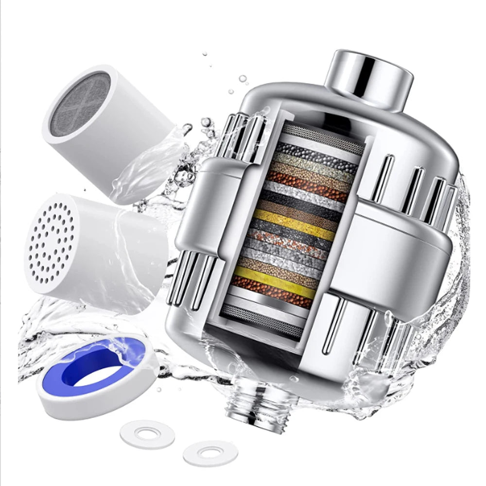 15-20 Stages High Output Shower Water Filter Remove Chlorine Heavy