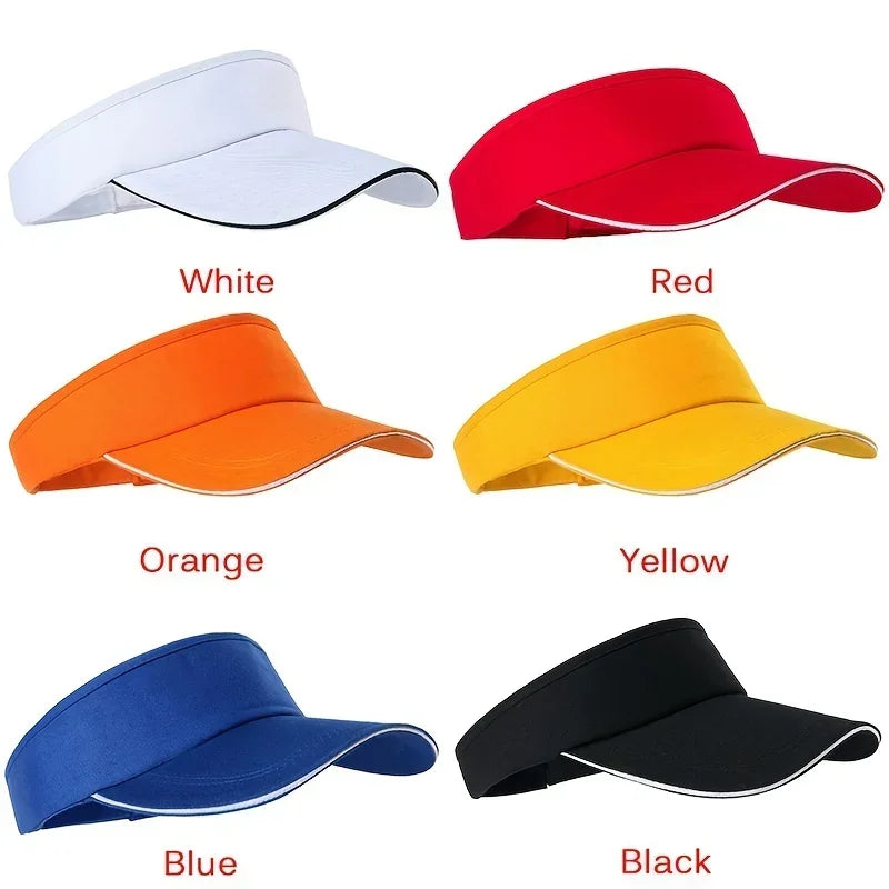 1 Pc Adjustable Universal Solid Color Sun Visor Sport Golf Tennis