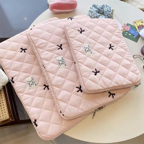 Cute Bow Graphic Laptop Bag Tablet Sleeve Case 11 13.3 14 15.6 Inch