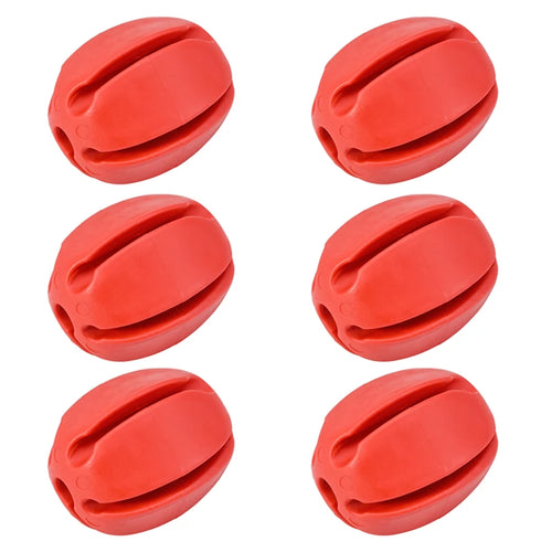 6 PCS Silicone Fishing Rod Holder Ball Straps 5 Hole Lightweight
