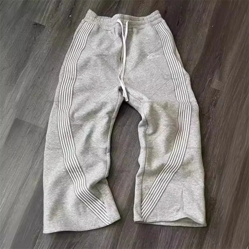 Y2k Gray Casual Pants Vintage Functional Tactical Men's Women's