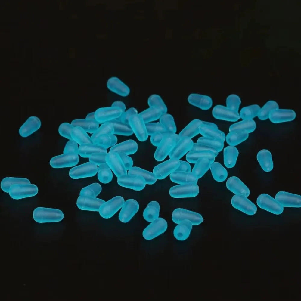 100Pcs/lot High Quality Rubber Space Beans Sea Carp Fly Fishing Blue