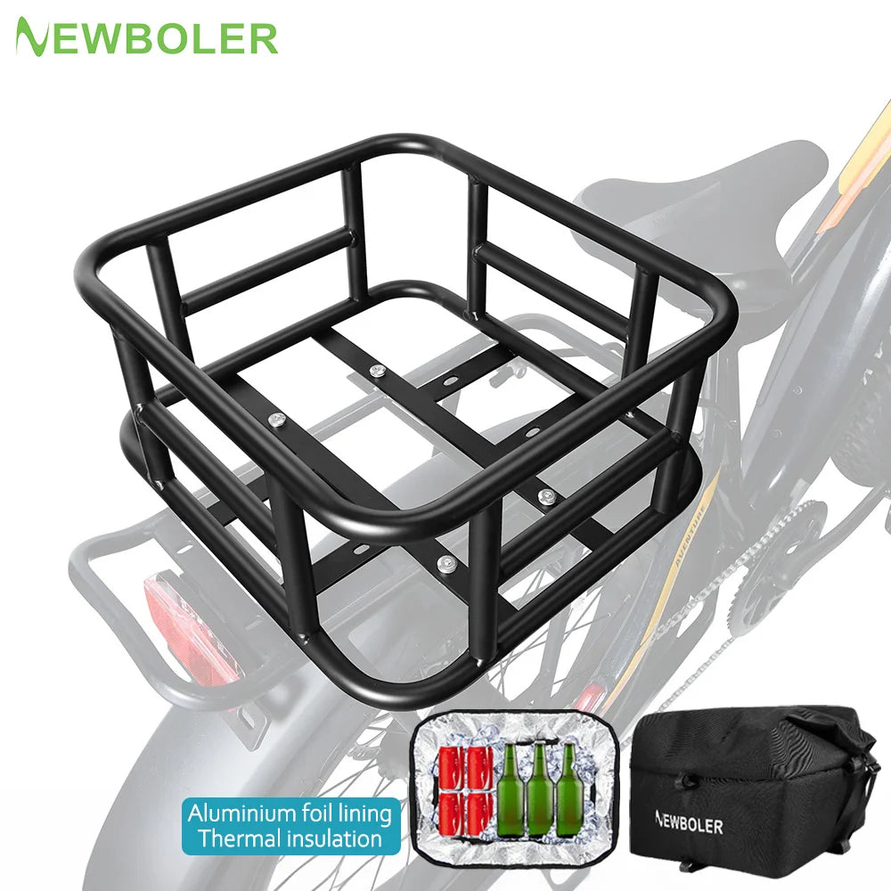 Rear Bike Basket Bicycle Cargo Rack Bag Large Capacity Fron E-Bike