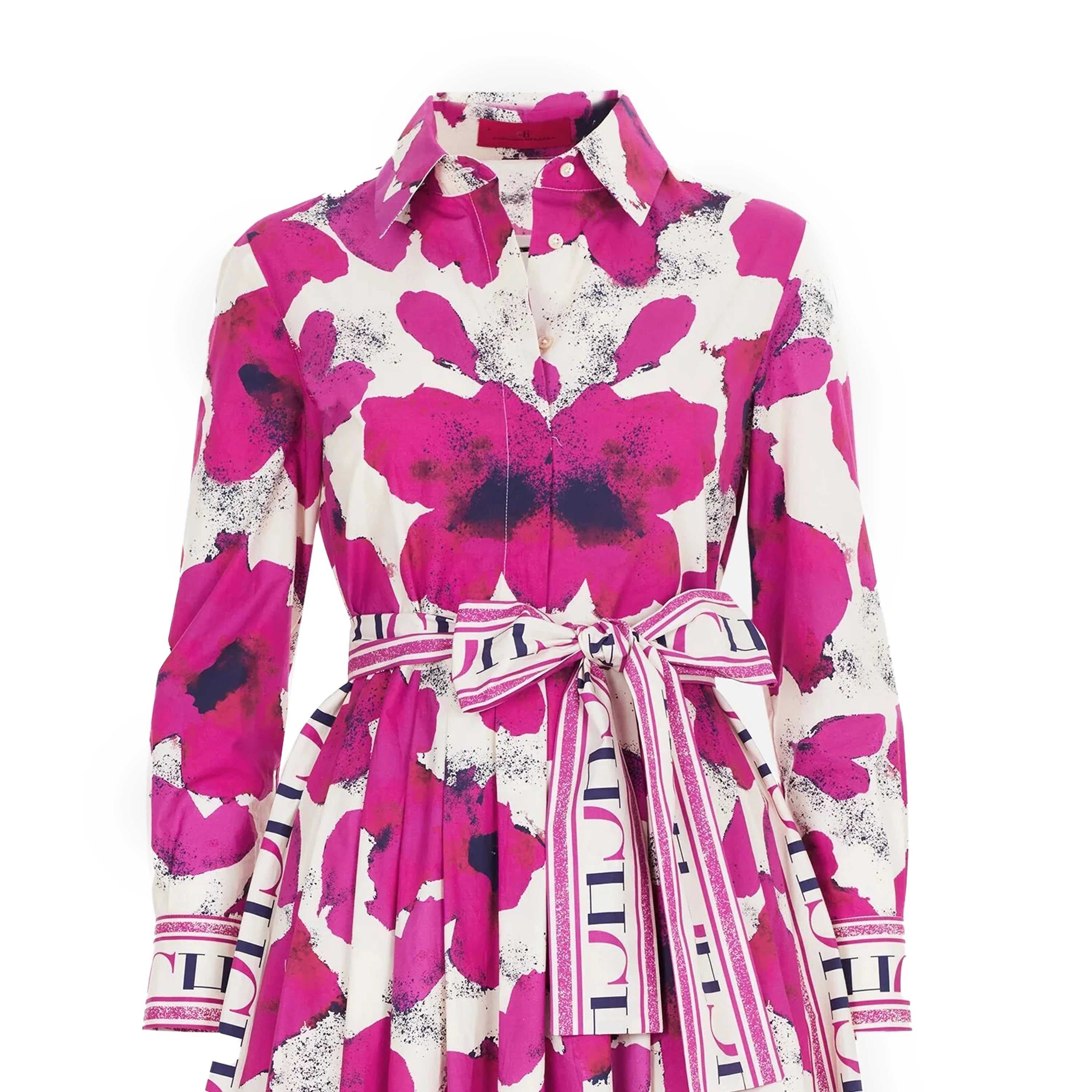 CHCH Women's Dress New Long sleeved Shirt Long Skirt Flower Print