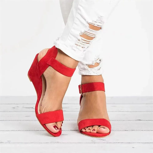 Summer Women's Sandals Fashion Open Toe Wedge Casual Shoes Women Plus