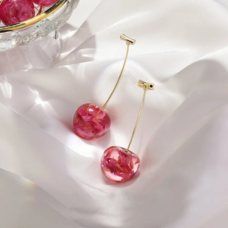2 Pieces Of Trendy And Personalized Cherry Earrings For Women, Outdoor