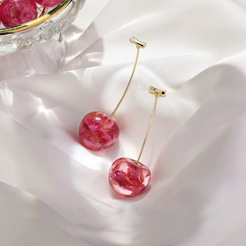 2 Pieces Of Trendy And Personalized Cherry Earrings For Women, Outdoor