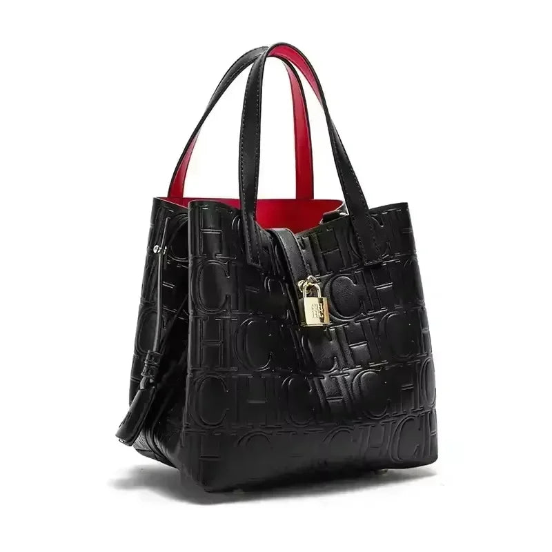 Embossed Ladies Crossbody Bag Letter Printing Design Ladies Handbag